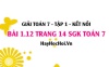 Bài 1.12 SGK Toán 7 tập 1 Kết nối tri thức